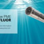 Graphic image with the new product C-FLUOR underwater. The text on the graphic reads, "New PME C-FLUOR, for more information visit www.pme.com."