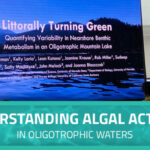 Dr. Heili Lowman presenting her recent data to the Association of the Sciences of Limnology and Oceanography (ASLO), In her talk “Littorally turning green: Quantifying variability in nearshore benthic metabolism in an oligotrophic mountain lake."