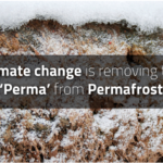 The frozen layer of soil beneath the Earth’s surface in the Northern Hemisphere landmass, known as permafrost.