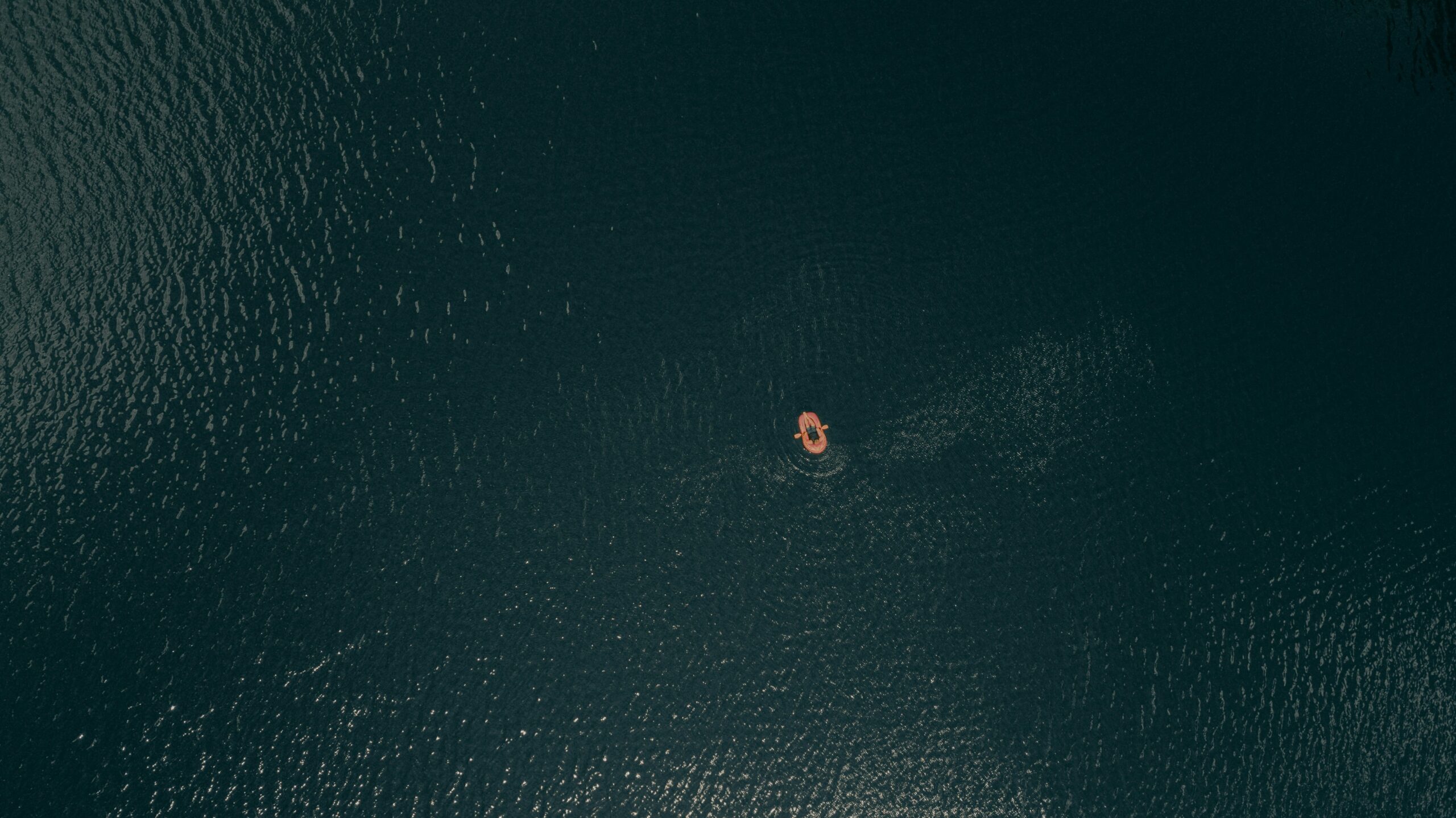 Graphic of Crystal Lake with lone kayak